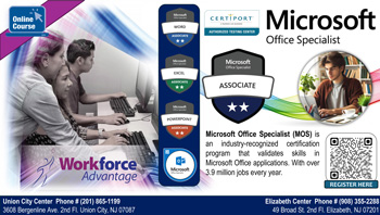 Microsoft Office Specialist WorkForce Advantage Program Image