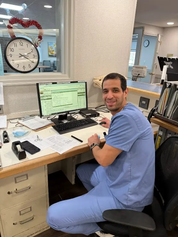 Joan Morales working at Atlas Healthcare in Maywood